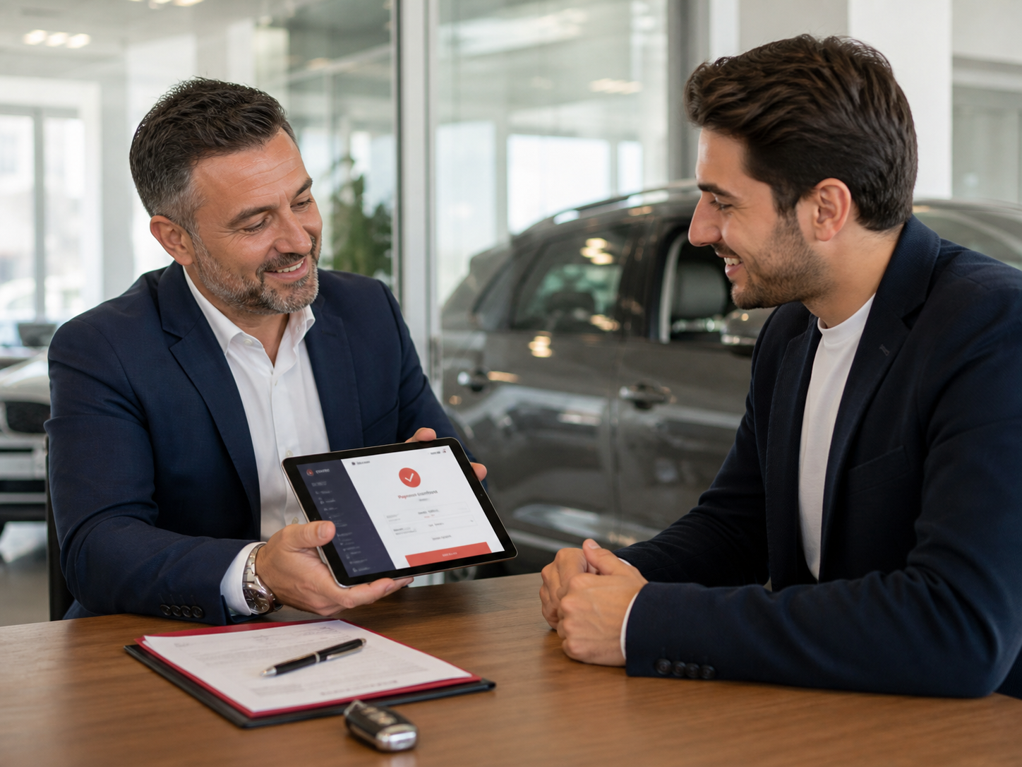 Oto galeride satış ve ödeme görüşmesi